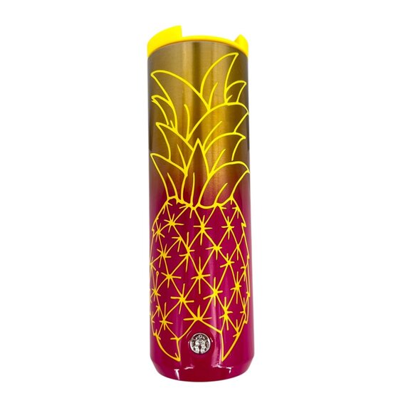 Starbucks Hawaii Pineapple Double-Wall Stainless Steel Tumbler Pink Gold 16 oz - Picture 1 of 10